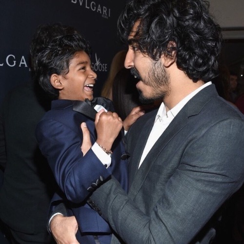 mtvalerie:Moodboard of Dev Patel being extra cute with Sunny Pawar!!