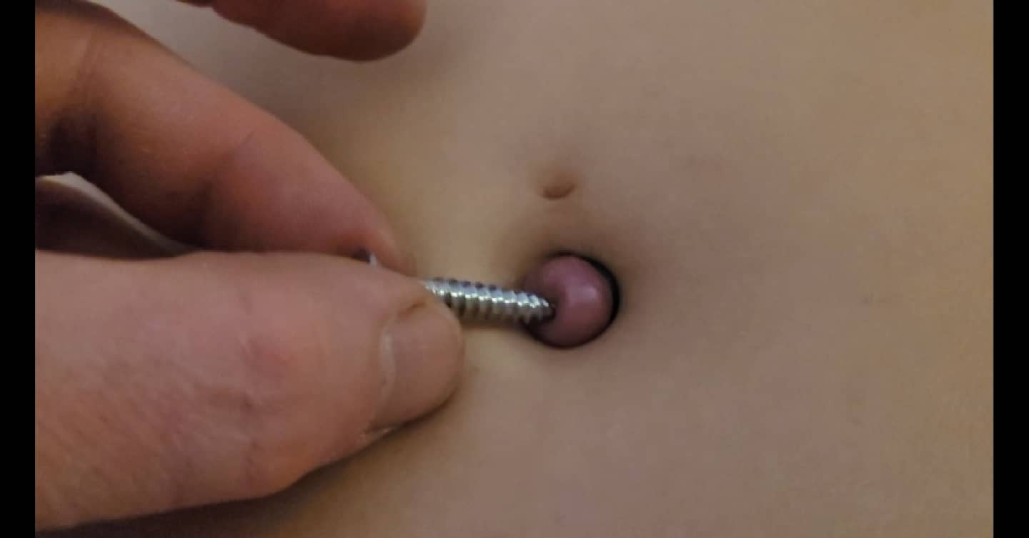 Girls Navel Torture