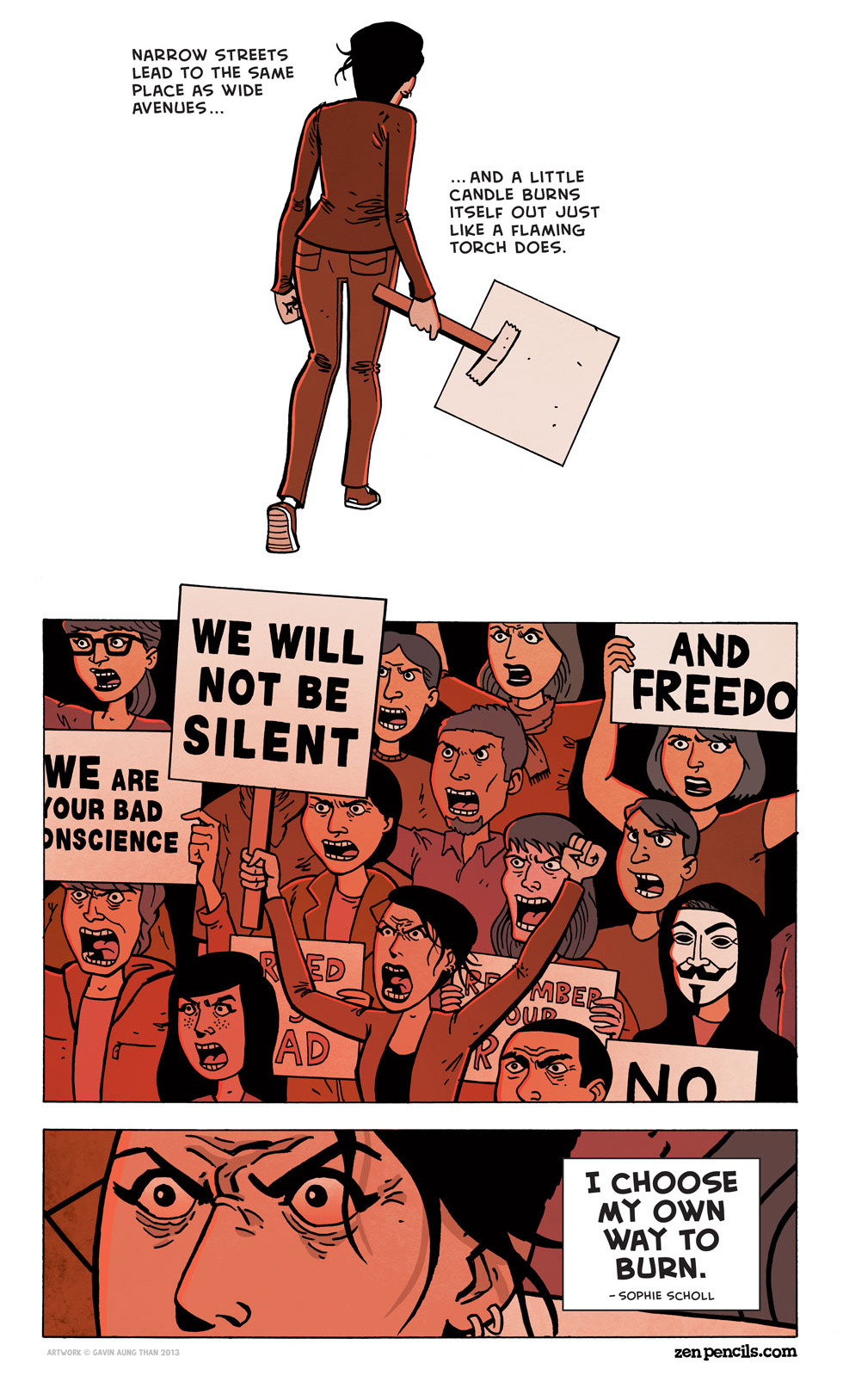 lady-feral: zenpencils:    “The real damage is done by those millions who want