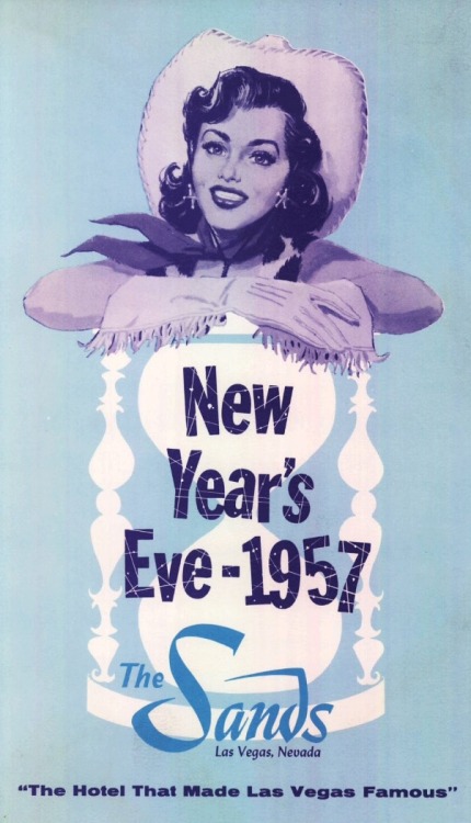 yesteryearads: New Years Eve - 1957 at The Sands in Las Vegas, Nevada