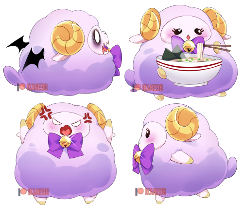 Lamb-Chan or Sheep-Chan? I don’t know what to call this blob.Sticker available on my Etsy -  Esty Sh