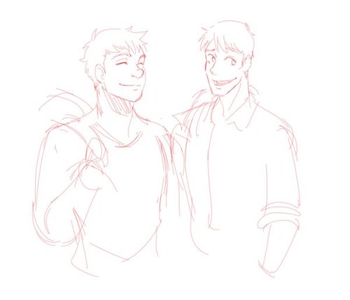 OOFURI SKETCH DUMPsome notes on 3rd years:Oki is wider bc he takes up swimming again.Nishihiro is Cl