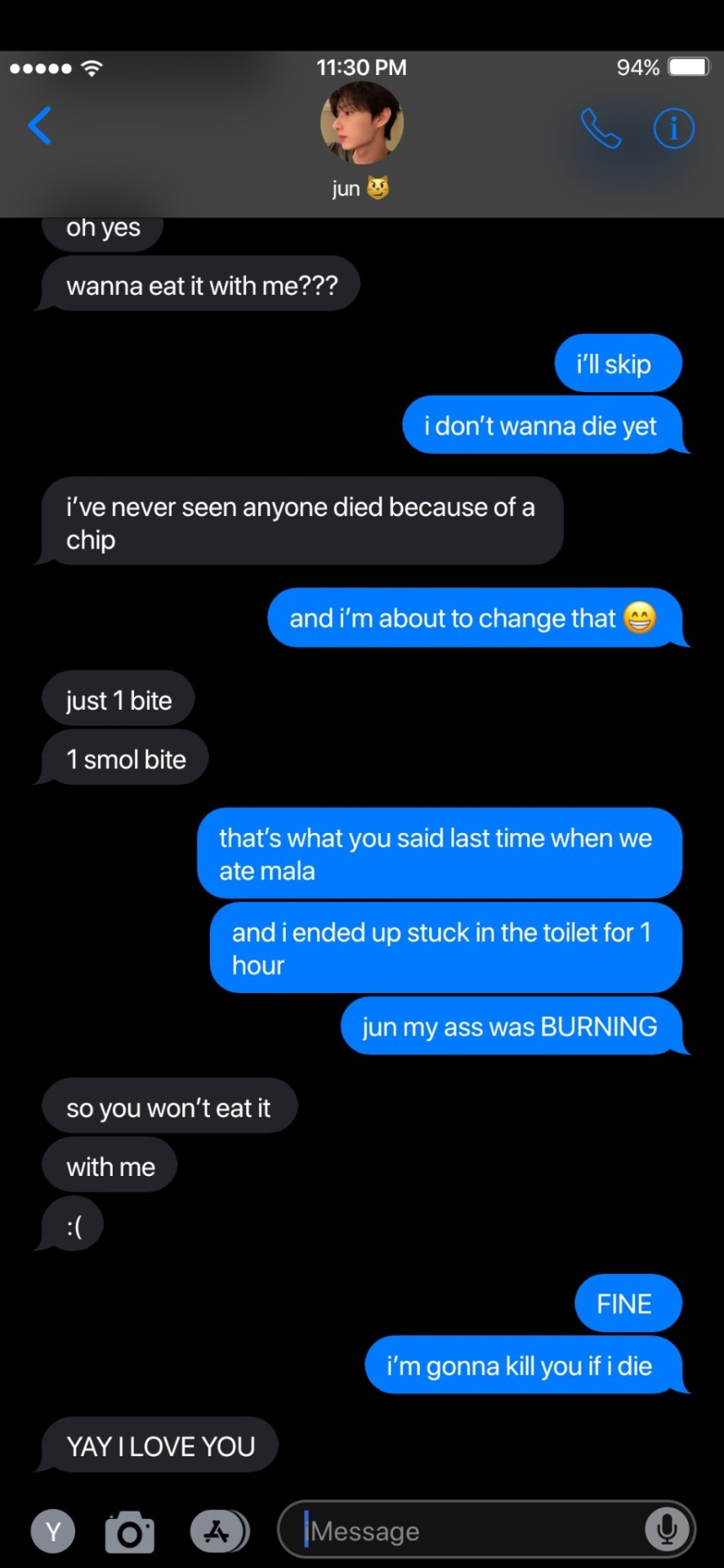 Bf Texts With Jun!