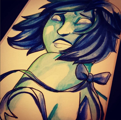 catbatart:  Did some Steven Universe watercolor/copic mixed media portraits! They’re