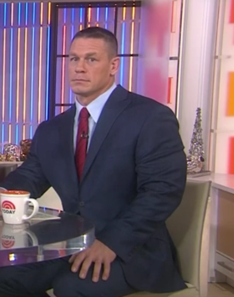etheeeereal:  deanambroseisadorkchop:  mannixxbella:  Let us all admire John Cena’s face while Donald Trump was talking today on the Today Show.  Cena is all of us  real nigga 