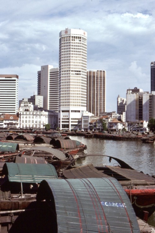 Singapore River With Sampans and Skyline, 1978. Any recent visitor to the city-state can attest to t