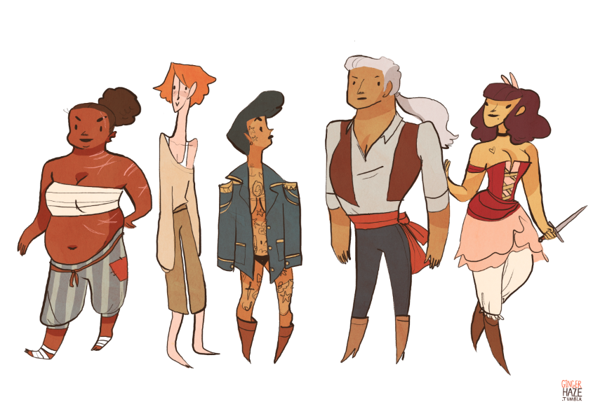 buttart:  rosalarian:  gingerhaze:  i wanted to draw some lady pirates  Noelle always