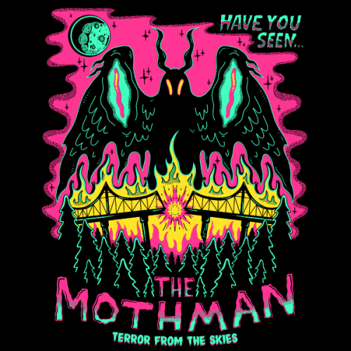 ex0skeletal-undead: The Mothman by Dakota CatesAvailable on t-shirts at WickedClothes!