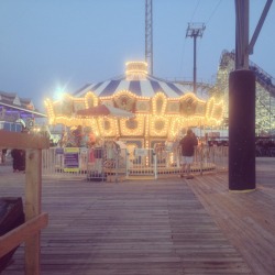 isadorahaze:  Carousel at dusk on the boardwalk.