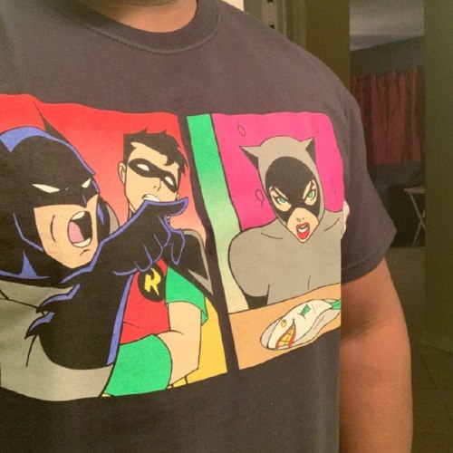 shittymoviedetails:Batman yelling at Catwoman but it’s a meme shirt[ link to shirt here…]