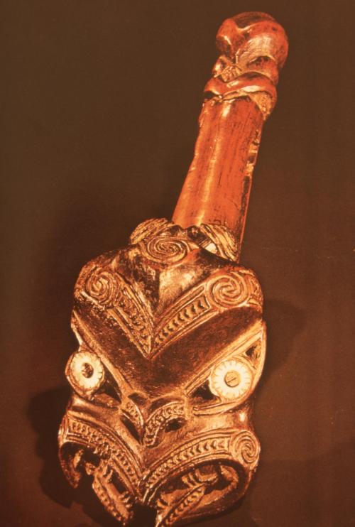 Maori sculpture.  Artist unknown.  Now in the Institute of Ethnology and Cultural Ant
