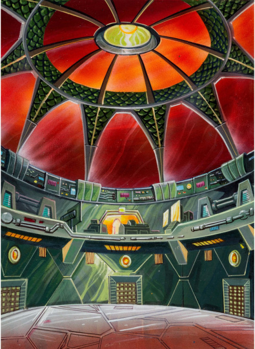 talesfromweirdland:Luxurious animation backgrounds from Marvel’s Iron Man (1994). Gouache, I t