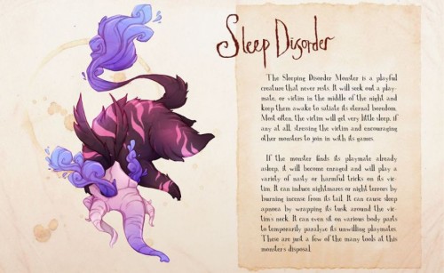 whirpooloffondness: The Real Monsters:-Obsessive Compulsive Disorder -Schizophrenia  -Sleep Disorder