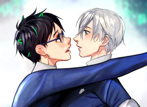 lamenart:   Viktuuri - In a Heartbeat AUI freaking loved the short film. One of the cutest thing I have ever seen. So I thought I can draw a Viktuuri version of it. 