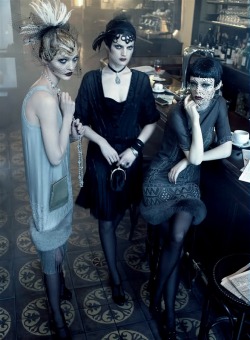 labsinthe:  “Paris,J’taime” Sasha,Guinevere &amp; Coco photographed by Steven Meisel for Vogue US 2007 