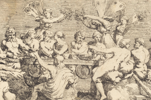 Detail from The Wedding Feast of Cupid and Psyche by François Perrier after Raphael French, c. 1635e