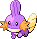 pixel art of shiny mudkip from pokemon. from @mod-ais-icons on tumblr.