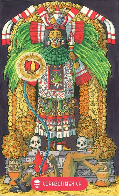 Mictecacihuatl, Goddess of Death, La Santa Muerte, Mexican, by Corazon Mexica