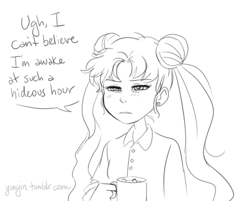 yunyin:I’m not always Usagi but this was me as of 40 minutes ago, only with 100% less cocoa. Or coff