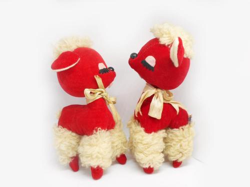 neshamama:velveteen dakin dream pet poodles, c.1960s, made in japan