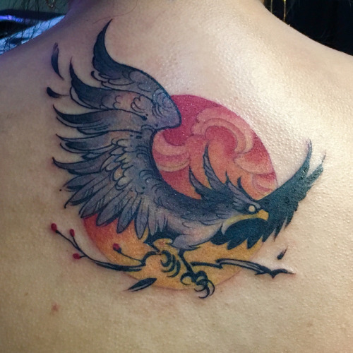 “Sunset Predator” Part ½ of my Red Suns series.Thank you again Molly for choosing the tatto