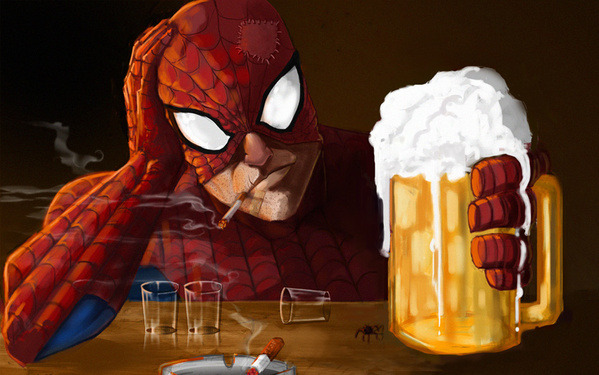 thecyberwolf:  Spider-Man / Hulk by Oliver Muller