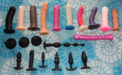 submissivefeminist:  My babies are squeaky clean! (Check out my full toy collection here). xx SF 