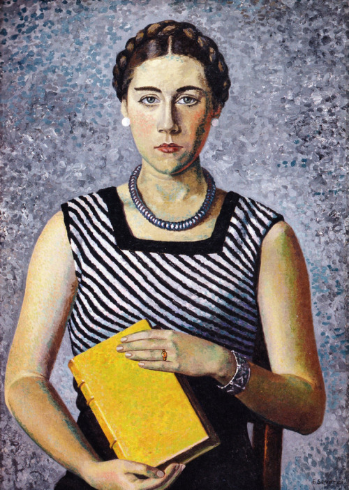 vintagecase: Portrait of Gina Severini, 1934 - Gino Severini.