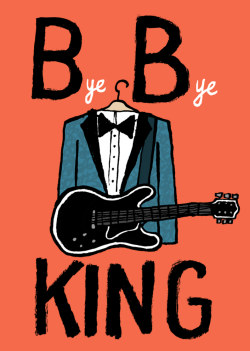 newsofthetimes:  RIP B.B King, illustration by Jean Jullien, read the related article here.  Of Course !Thanksjiri