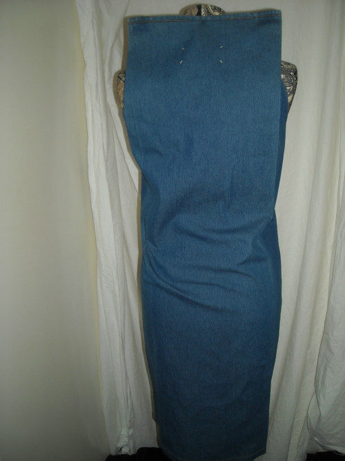 lacollectionneuse:flat garment series: 2D-3D denim dress • martin margiela£125