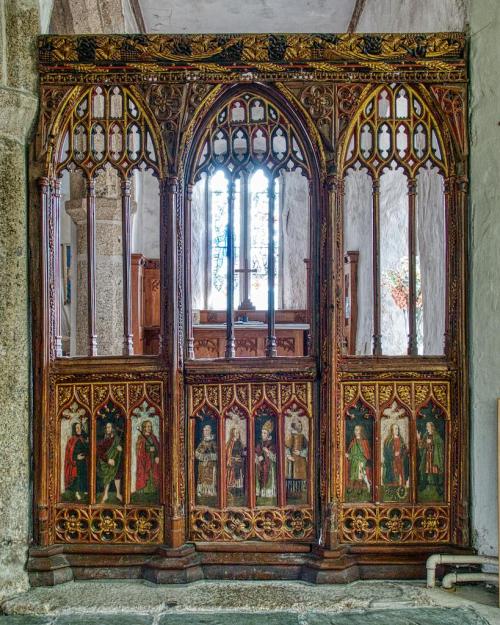 (via The old rood screen in Holne church, Devon in England, with original colouring (see comments) :