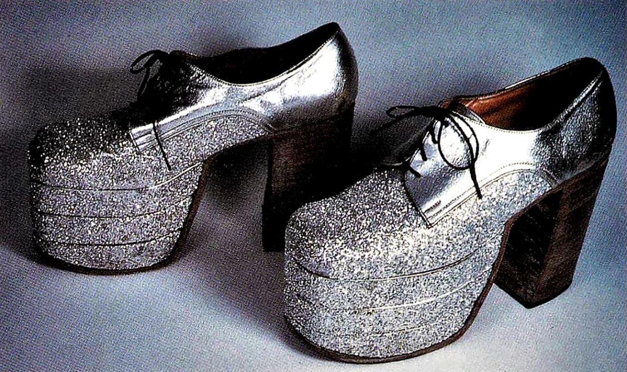 ✨Vintage, Arts, Architecture (1900-1980)✨ Silver platform shoes, Canada 1974.