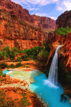 italian-luxury:  Havasu Falls in the Havasupai Indian Reservation, Grand Canyon 