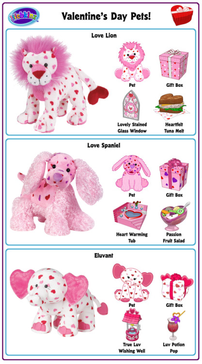 nyaaners:Webkinz Valentines Day Pets