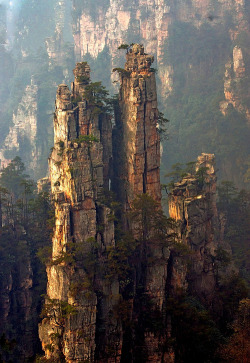 bluepueblo:  Spires, Zhang Jia Jie, China