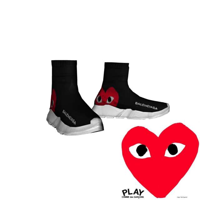 balenciaga heart shoes cheap online