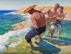 Fishermen on the Shore, Feliks Michal Wygrzywalski 