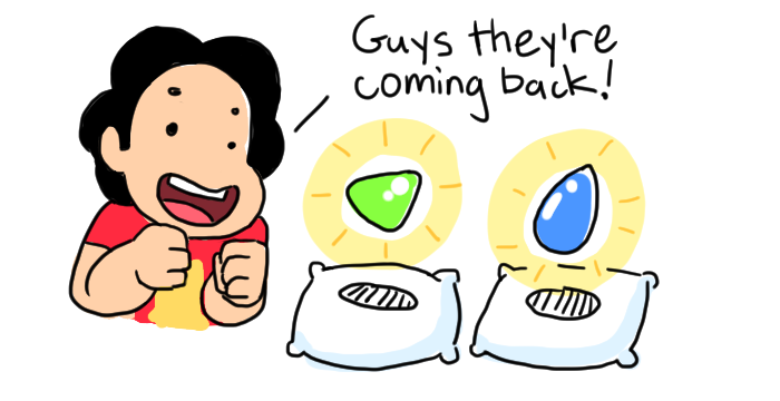 whatchyagonnado2day:  Lapis and Peridot reveal their inner spiritsBonus sketch!