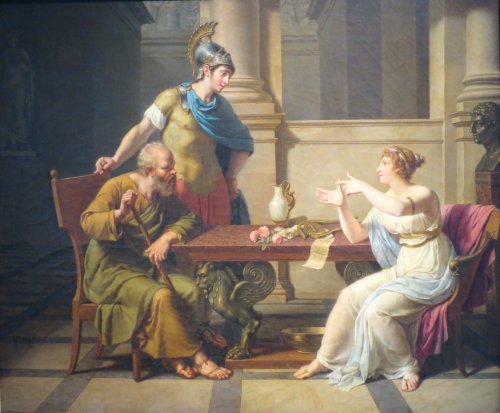 The Debate of Socrates and Aspasia,Nicolas-André Monsiau, ca. 1800   