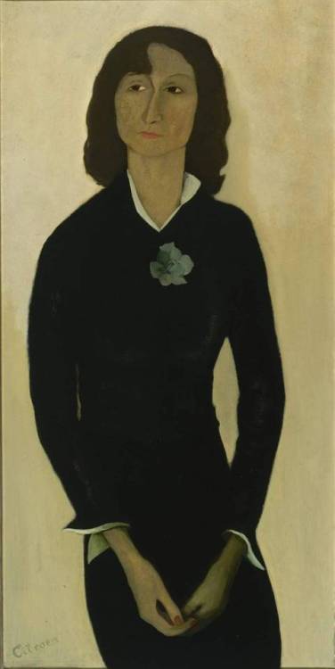 huariqueje:Portrait of Henny van der Neut-de Witas a young lady  -   Paul Citoen, 1917.Dutch, 1896-1