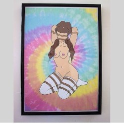 lollipopvoodoo:  ✨&quot;RAINBOW VOODOO&quot;✨ available for purchase with or with out a simple black frame!! www.etsy.com/shop/BabyVoodooArt or WWW.BABYVOODOO.COM  #originalart #babyvoodooart #eroticart #shibari #kinbaku #icecream #icecreamart #sprinkles