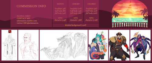 selemantra: I made the price list and ready to take some more commissions!Since I decided to buy new
