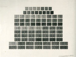 secretcinema1:  All Single, Double, Triple, and Quadruple Combinations of Lines in Four Directions One-Two-Three-and Four-Part Combinations, 1969, Sol LeWitt 