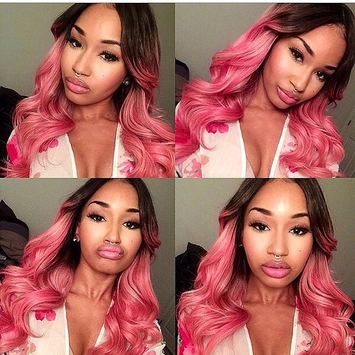 imninm:  Black girls with pink hair