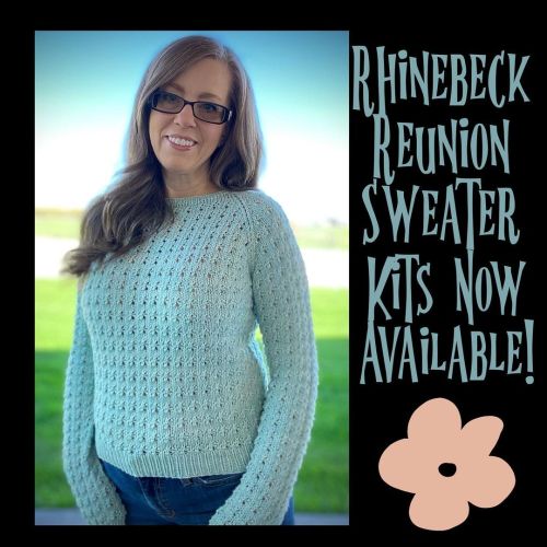 I have a few kits available in the shop for the Rhinebeck Reunion Sweater, which will be released on