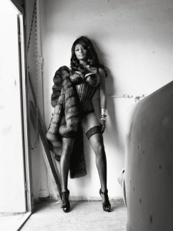 lelaid: Toccara Jones in Champagne Furs for