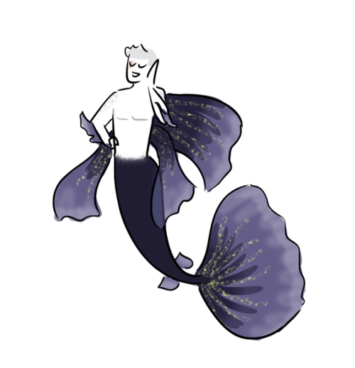 Finally dug my art tablet out again, and here’s a doodle of a merm