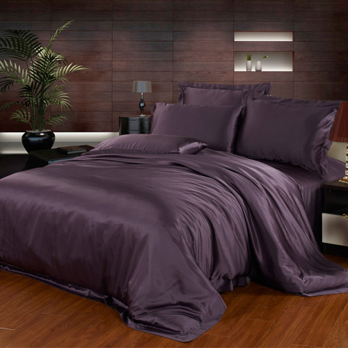 deep purple silk bedding sets