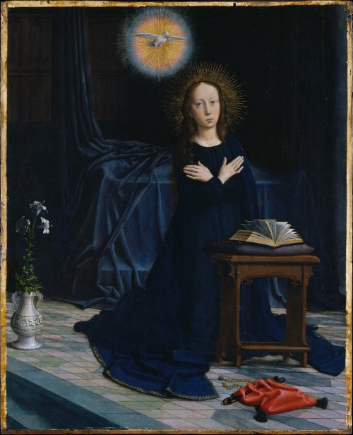 Gerard David (Netherlandish, c. 1460-1523), The Annunciation, 1506. Oil on oak panels, both circa 79 x 64 cm; Metropolitan Museum of Art, New York