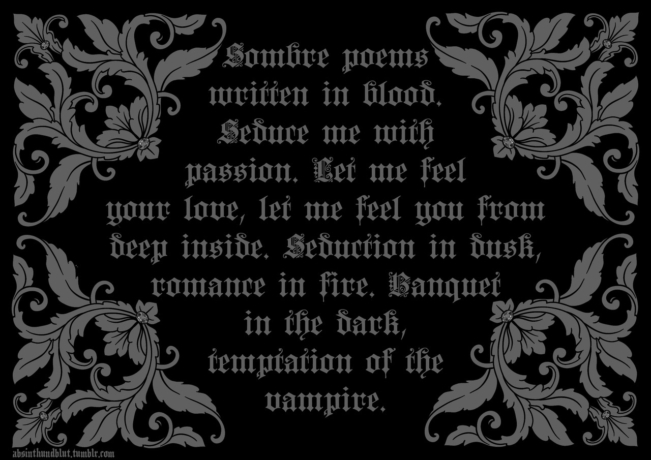 gothic love poems quotes